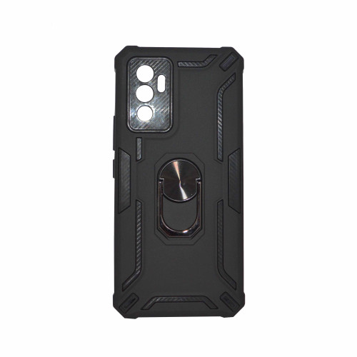 VIVO V23e 5G-S10E 5G Black Armor Cover Military Grade Protection Built-in Kickstand Car Holder Mobile Phone Case